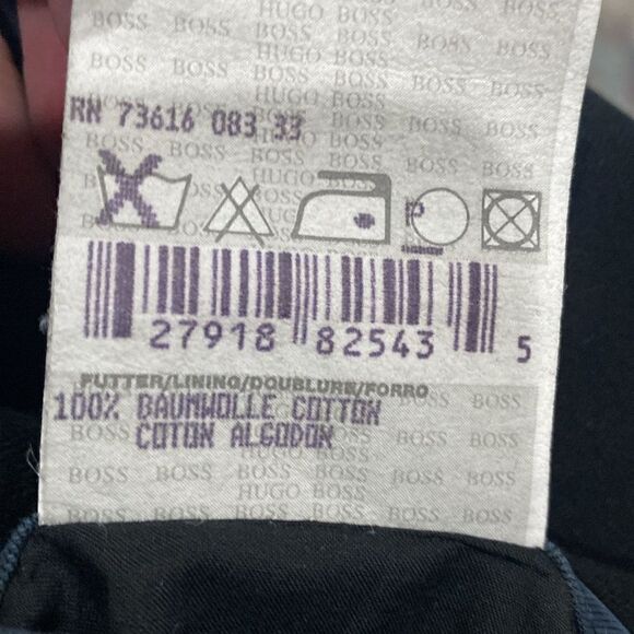 Vintage Hugo Boss mid weight Full Zip Golf Jacket Men’s Size XL (46R) Dark Blue - Picture 9 of 11